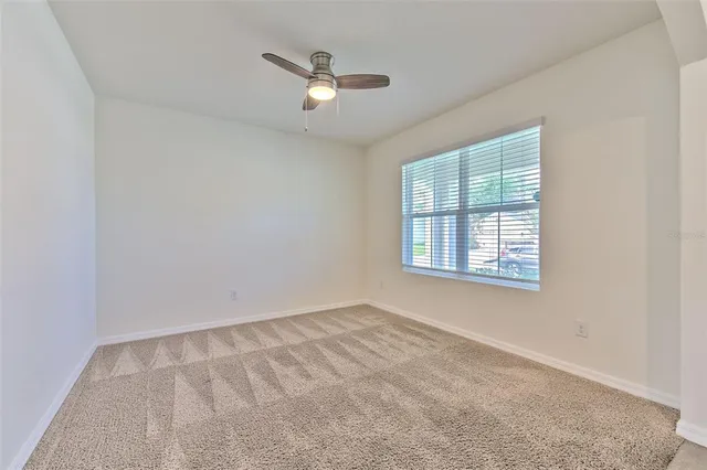 an empty room with a window