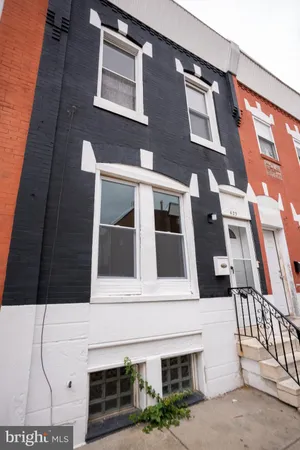 a front view of a building