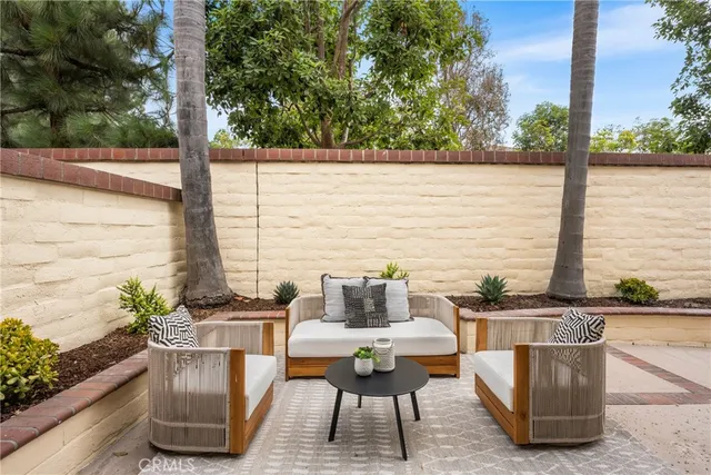 a view of outdoor space with seating area