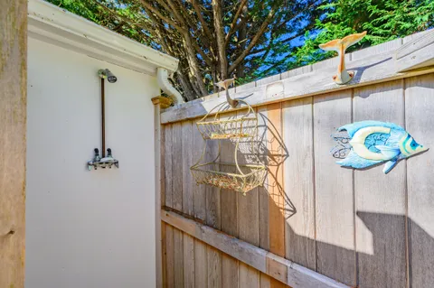 a view of a porch with furniture