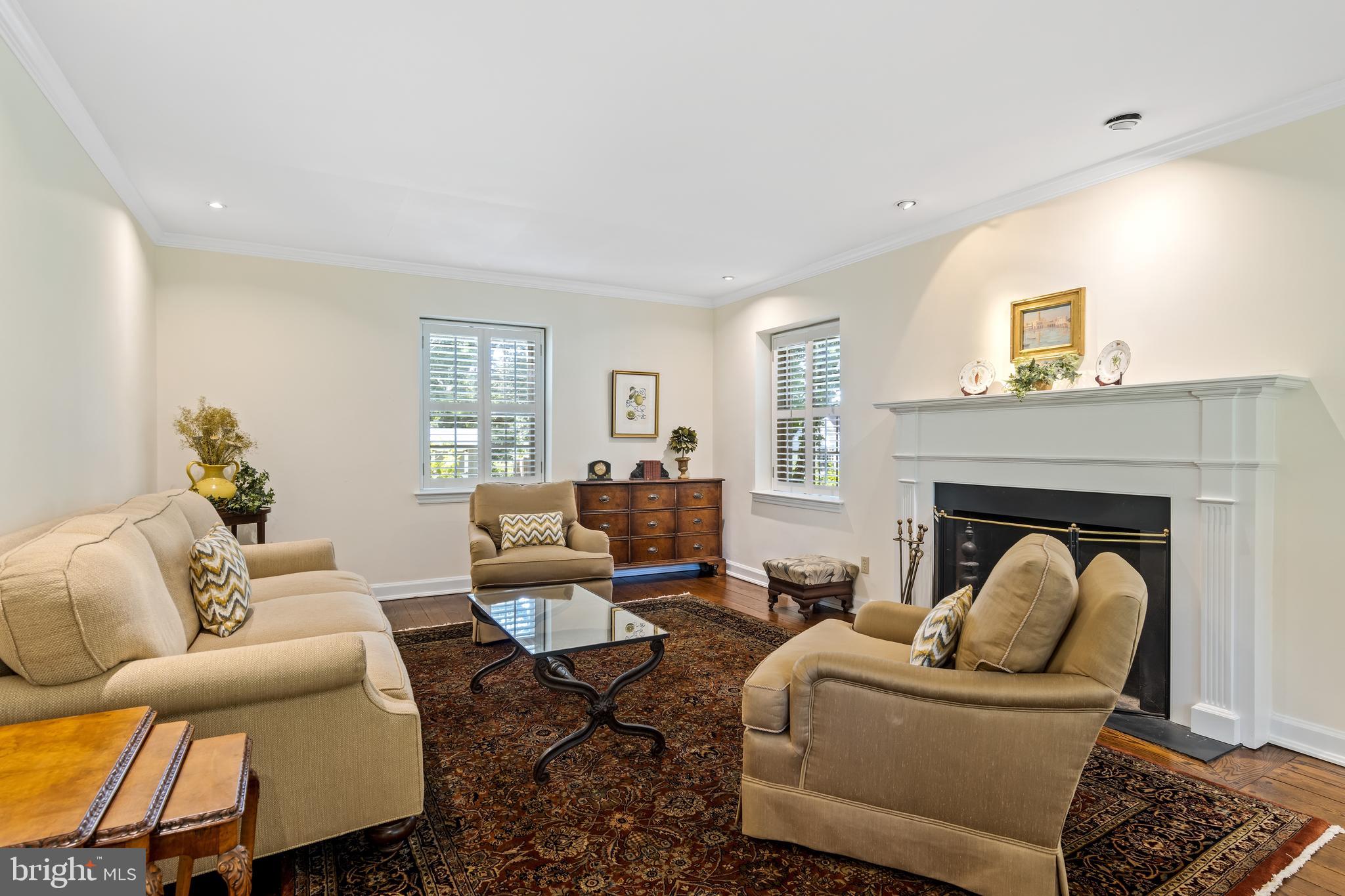 36 Crestline Road Wayne, PA 19087 - Photo 5 of 31 Living Room with Fireplace