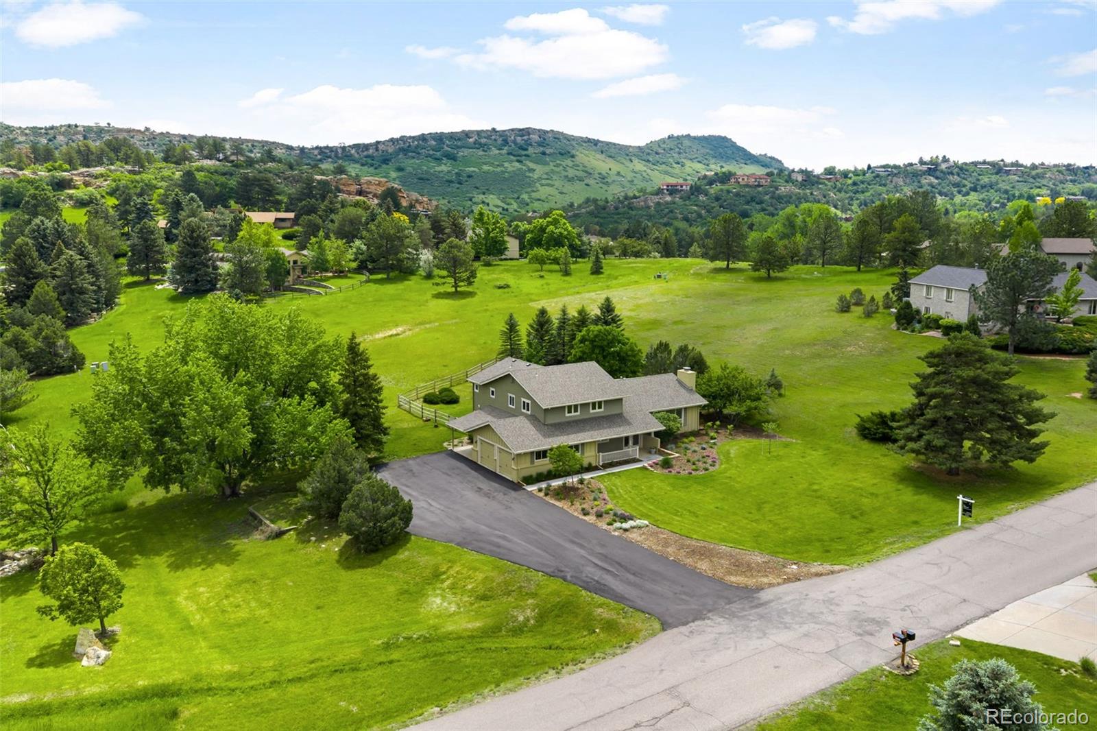 5586 Colorow Drive Morrison, CO 80465 - Photo 46 of 50 a view of a swimming pool with a garden