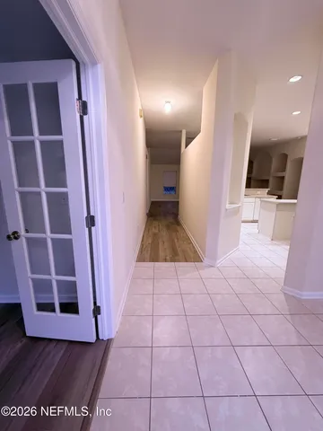 a view of a entryway of the house