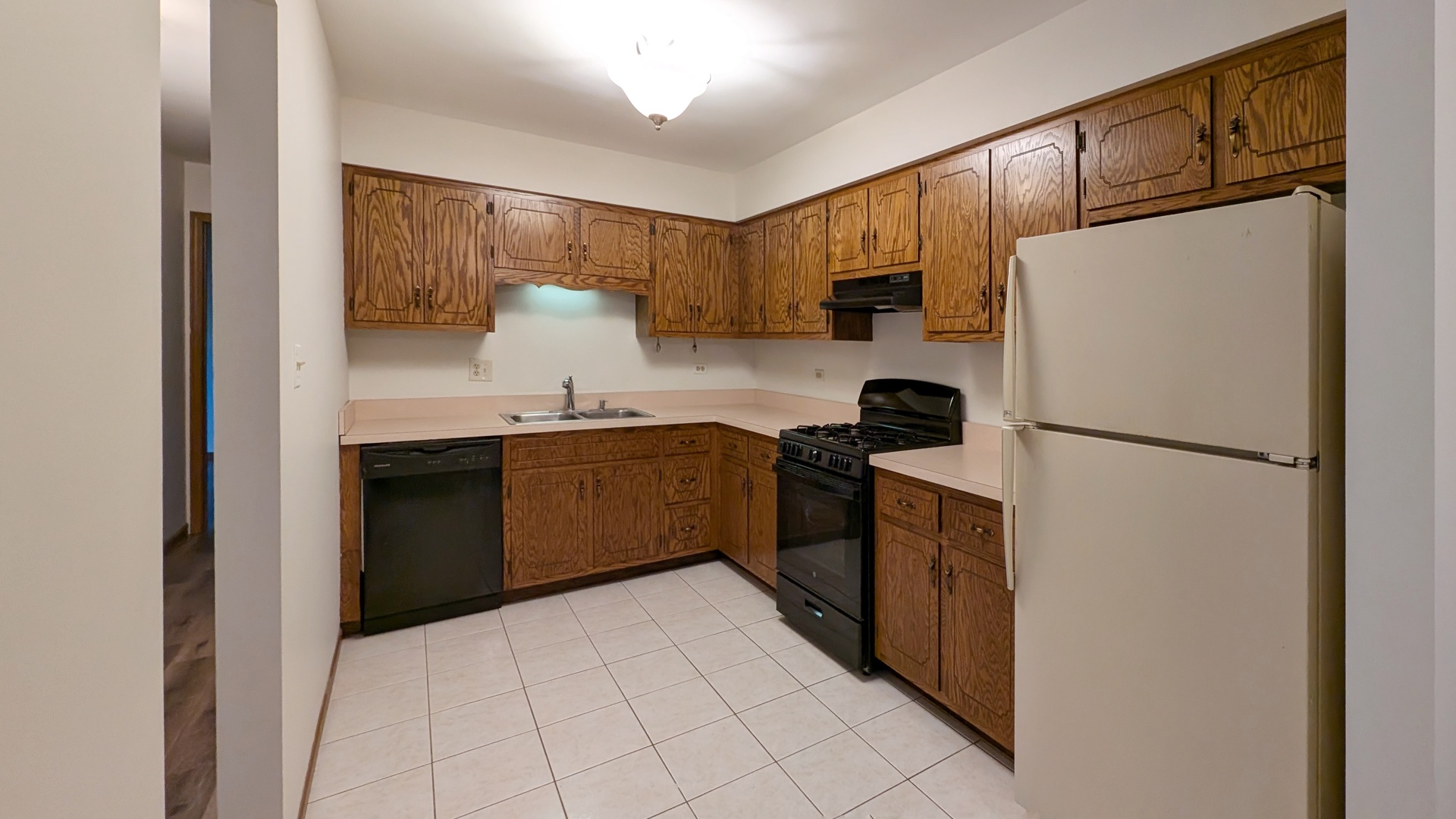 600 Crescenzo Court, Unit B New Lenox, IL 60451 - Photo 12 of 13 a kitchen with a refrigerator sink and cabinets