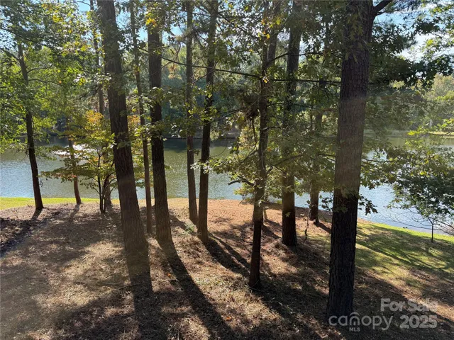 a view of a street with trees