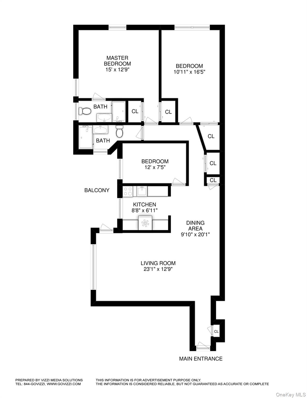 565 Broadway, Unit 1F Hastings-on-Hudson, NY 10706 - Photo 17 of 17 a picture of a floor plan