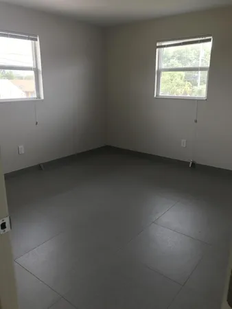 an empty room with a window