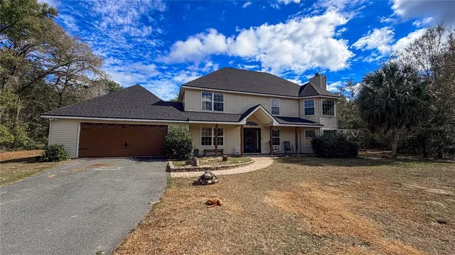 a backyard of a house