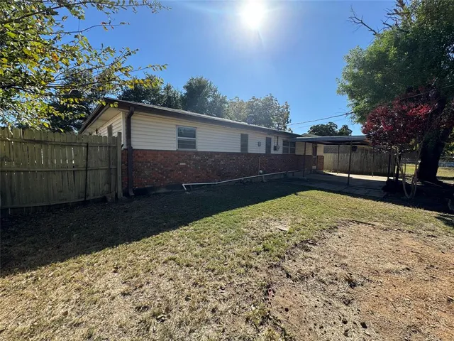 a backyard of a house