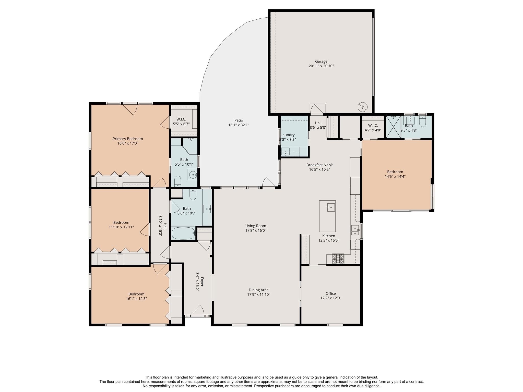 1902 Chimney Rock Road Houston, TX 77057 - Photo 29 of 29 Thoughtful single-story plan offers 4 bedrooms, 3 baths, dual primary suites, dedicated study and flexible private addition—an unusually adaptable layout for guests, work-from-home or multigenerational living.