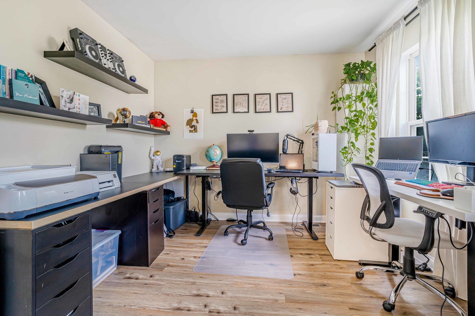684 Edward Drive Romeoville, IL 60446 - Photo 9 of 17 a view of a workspace with furniture and a window