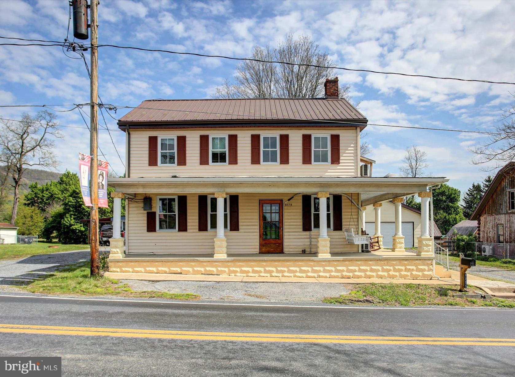 a front view of a house