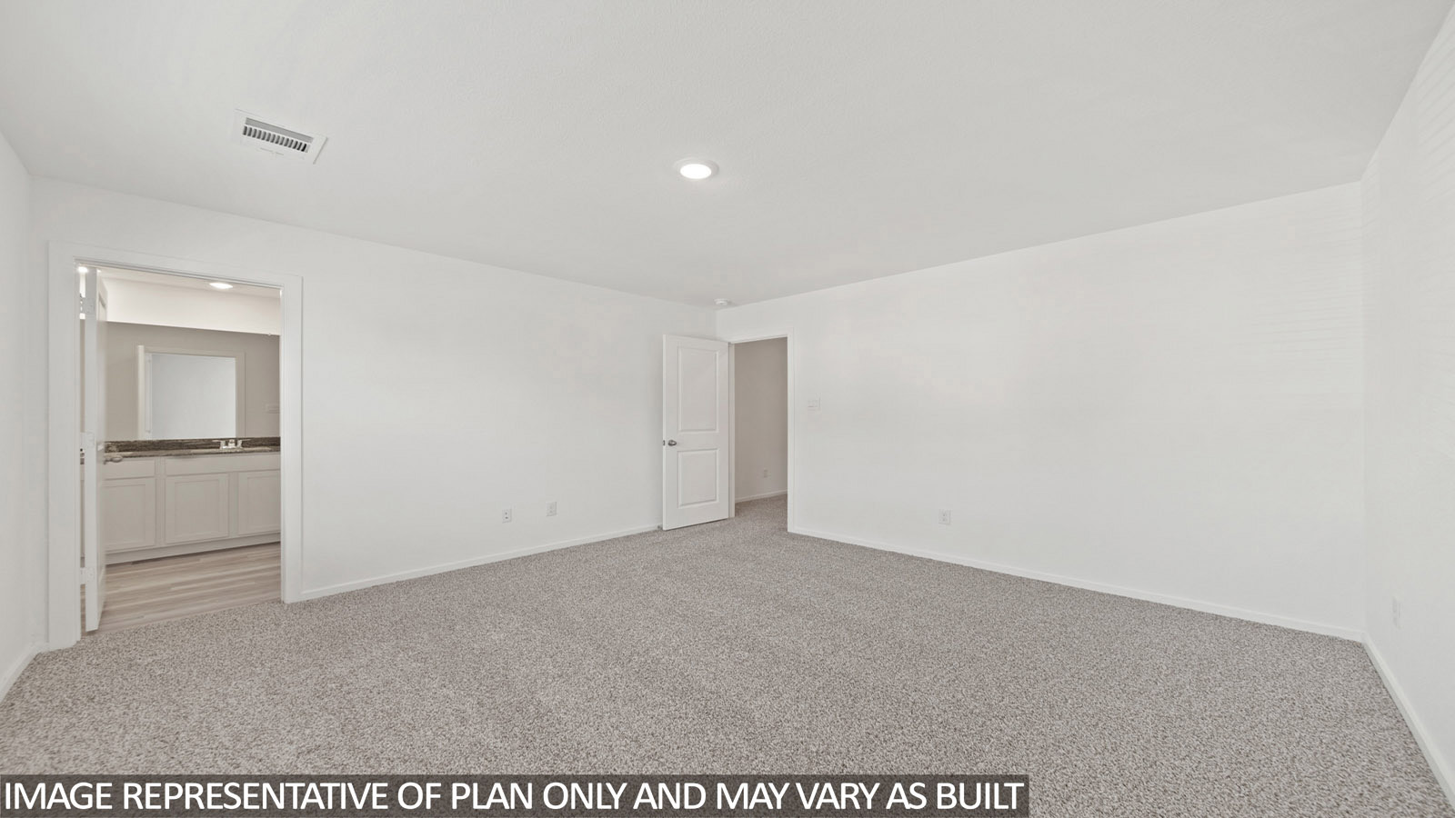417 Old Stage Coach Road Jarrell, TX 76537 - Photo 10 of 17 Spacious interior room with light gray carpeting and white painted walls