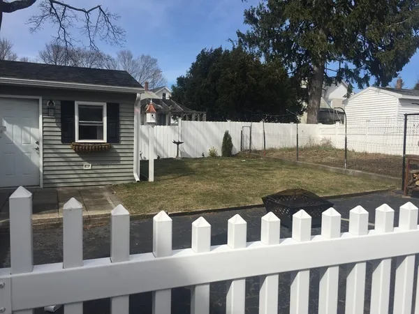 a view of wooden fence