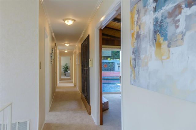 a view of a hallway with a elevator