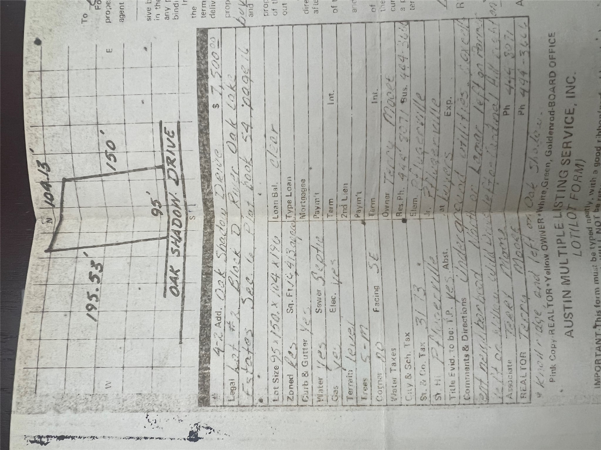 1302 Oak Shadows Circle Austin, TX 78758 - Photo 33 of 34 Original Survey Lines