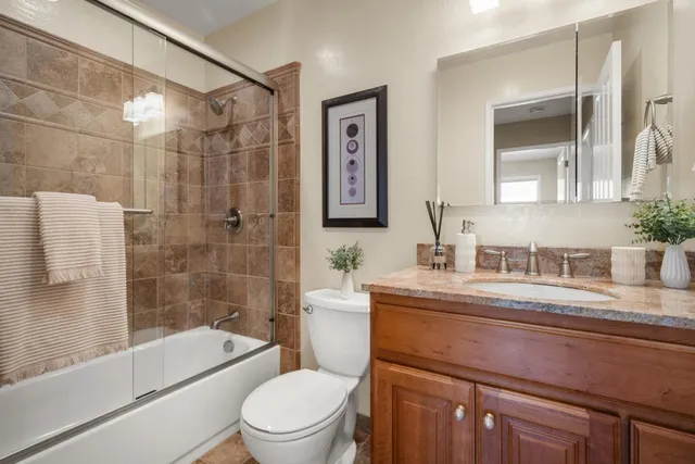 a view of a garden in a yard