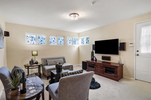 a view of a garden with plants