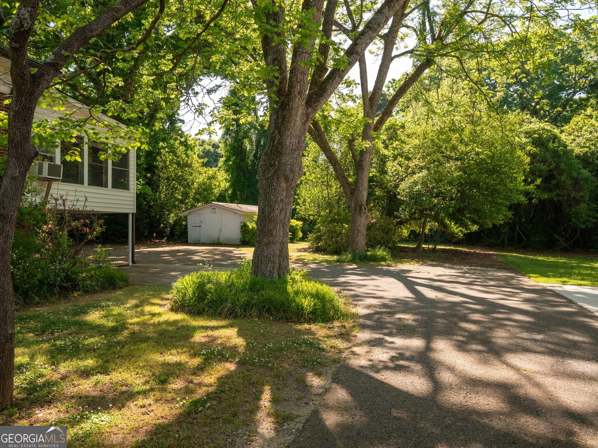 183 Athens Street Hartwell, GA 30643 - Photo 18 of 19 a view of a yard with plants and trees