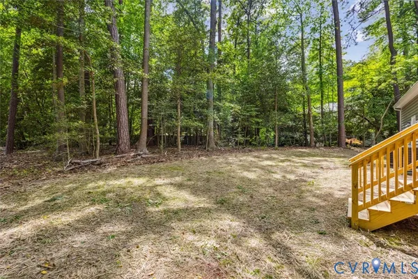 a view of outdoor space with deck and backyard