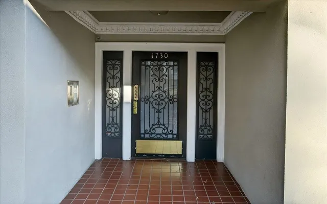 a view of an entryway door