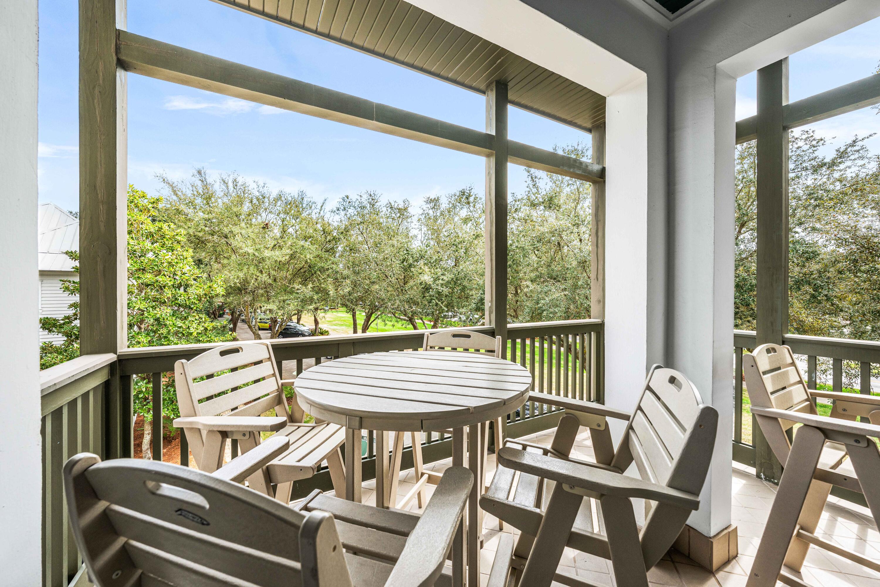 34 North Barrett Square, Unit 2D Inlet Beach, FL 32461 - Photo 25 of 35 Large Corner Balcony