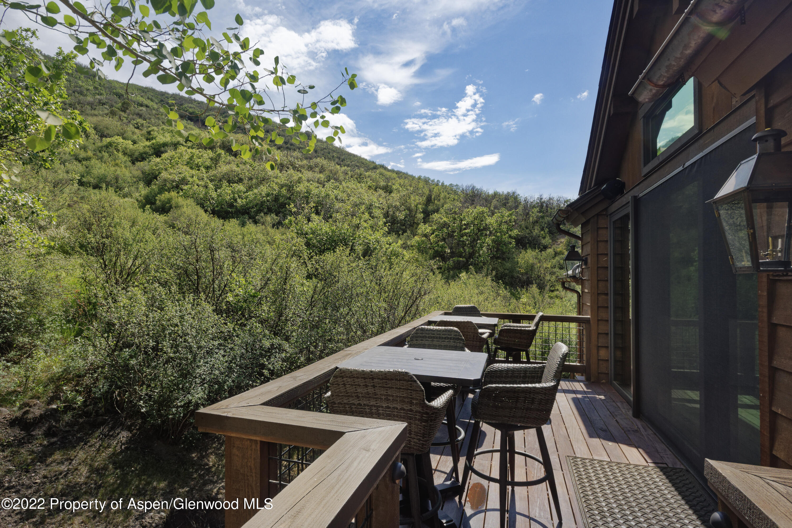 2322 Lazy O Road Snowmass, CO 81654 - Photo 38 of 42 a view of a balcony with furniture