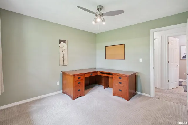 an empty room with closet