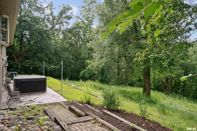 a house view with a garden space