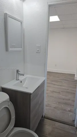a bathroom with a sink and a toilet
