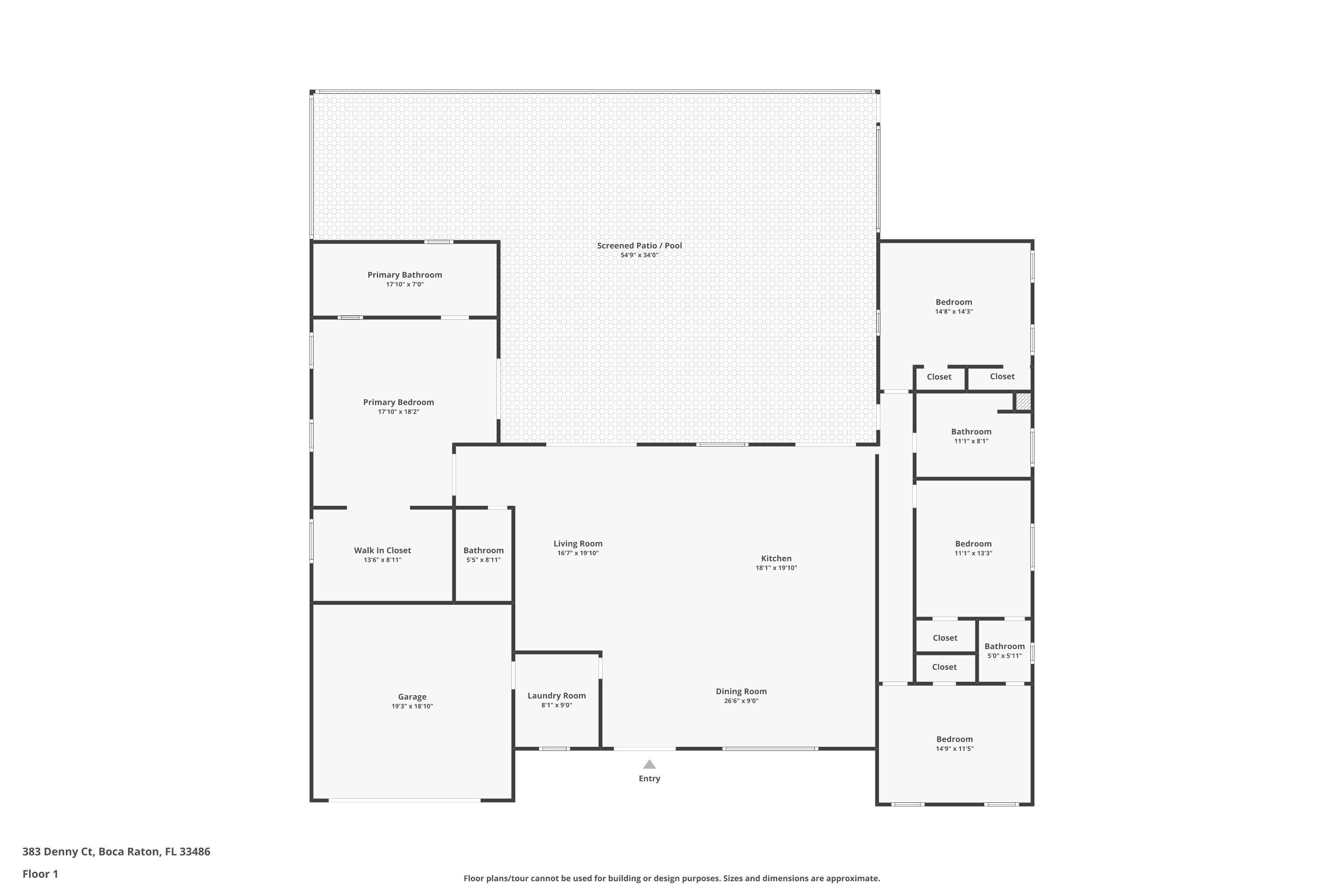 383 Denny Court Boca Raton, FL 33486 - Photo 43 of 43 Floor Plan