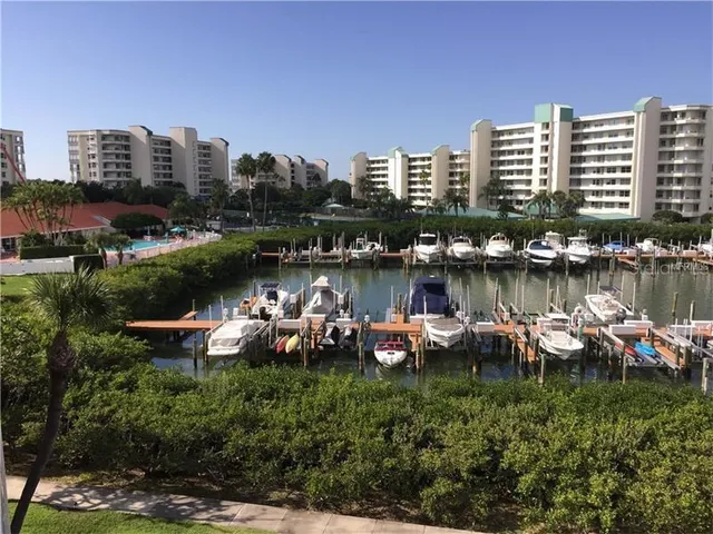 a view of boats in a river