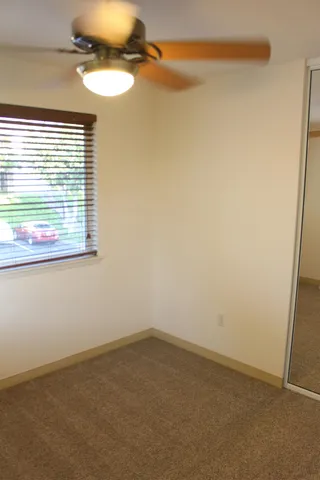 an empty room with a window