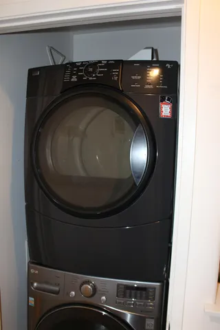 a close up of a washer and dryer