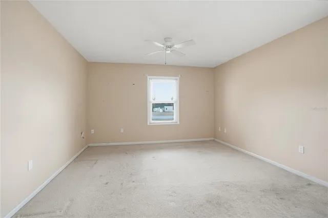 an empty room with a window
