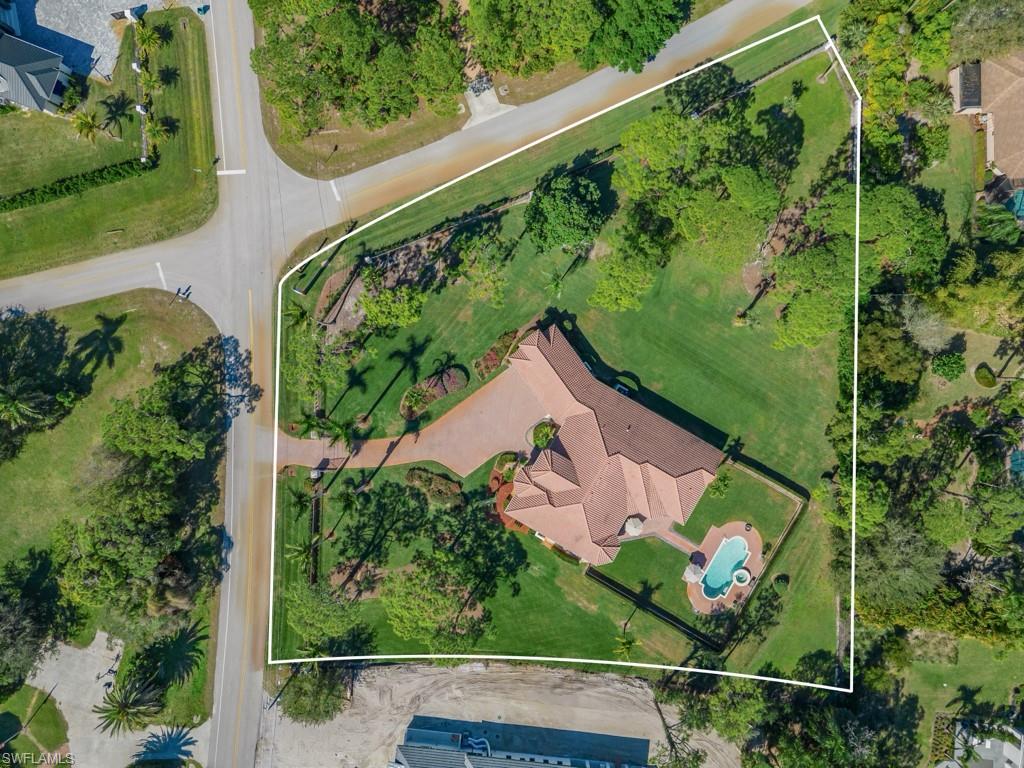 506 Ridge Drive Naples, FL 34108 - Photo 10 of 33 Aerial view of property's location with property parcel outlined