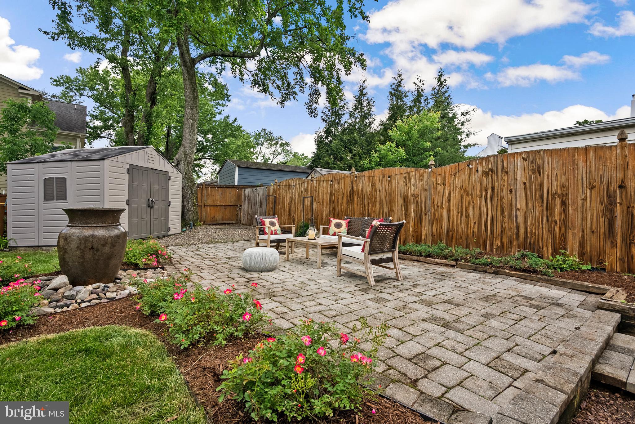 5 Webb Road Cabin John, MD 20818 - Photo 25 of 46 a view of a backyard with sitting area