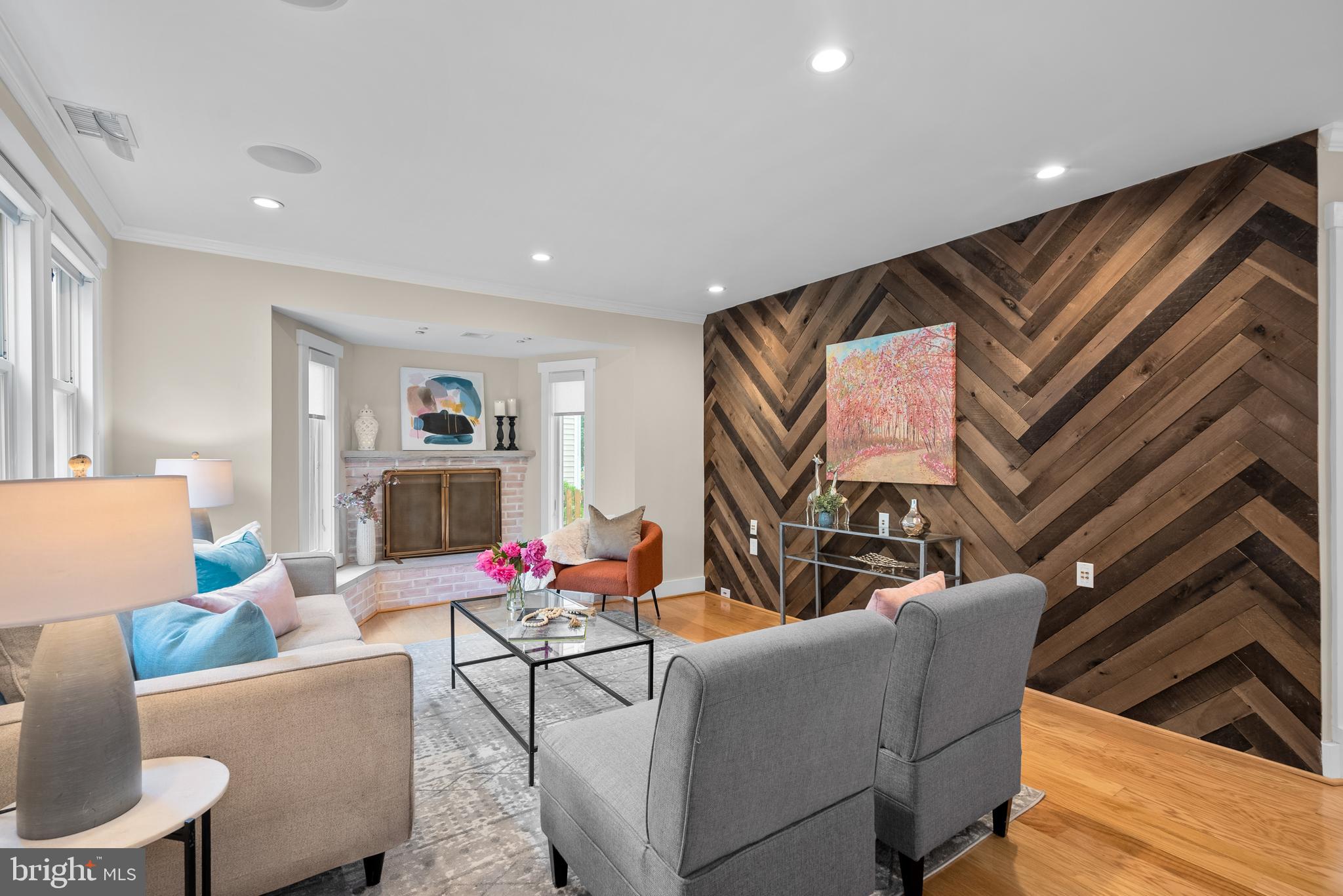 5 Webb Road Cabin John, MD 20818 - Photo 4 of 46 a living room with furniture and a flat screen tv