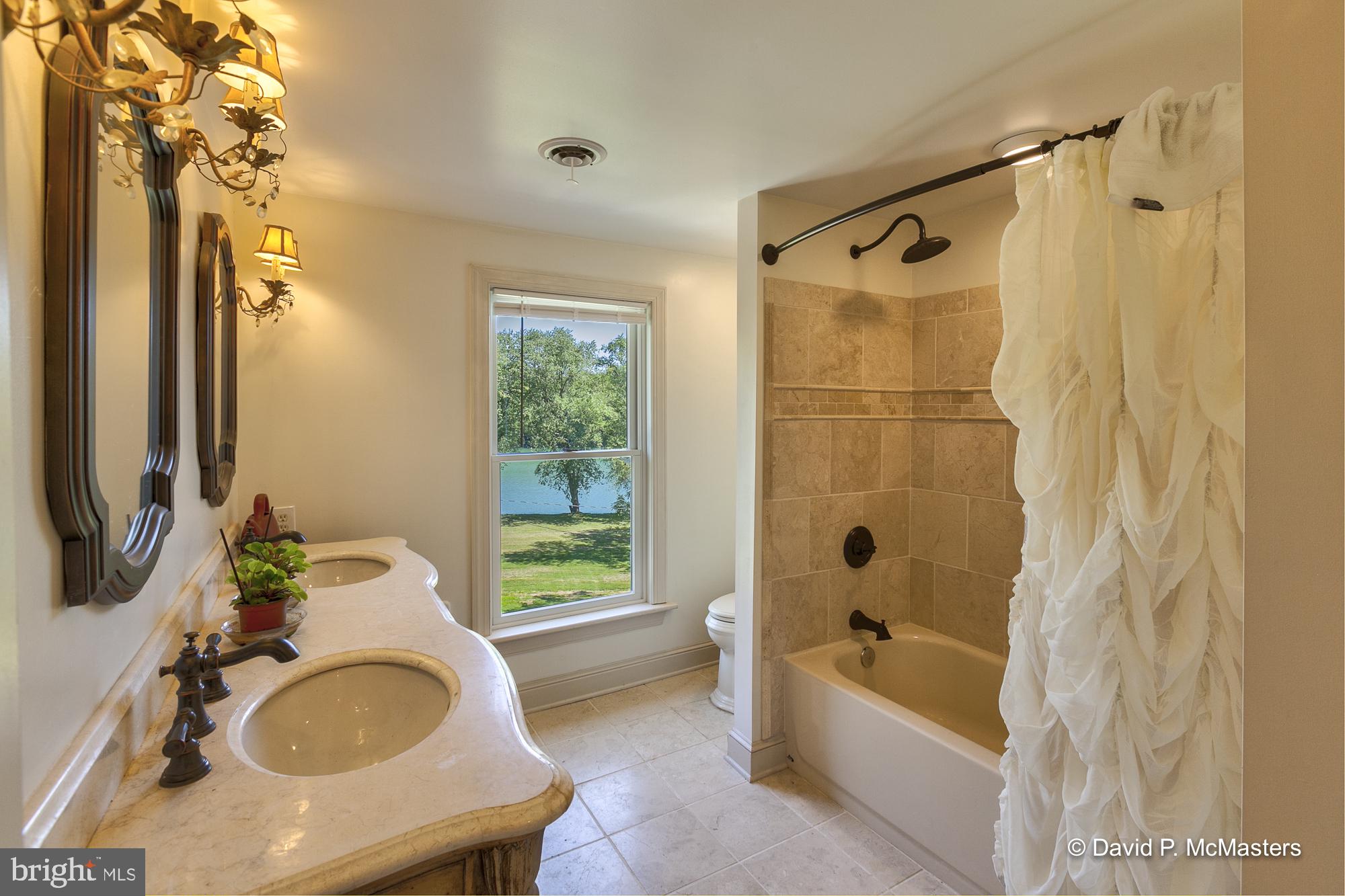 3632 Vineyard Road Falling Waters, WV 25419 - Photo 23 of 56 Master bath Tile and views