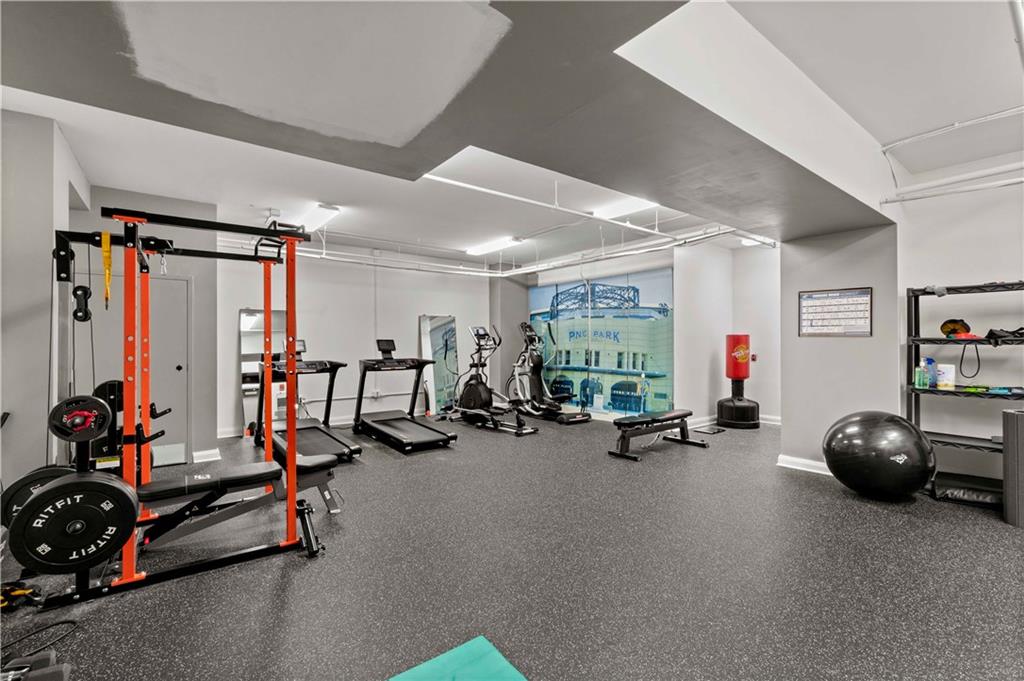 306 Fourth Avenue, Unit 1203 Pittsburgh, PA 15222 - Photo 34 of 40 a view of a room with gym equipment