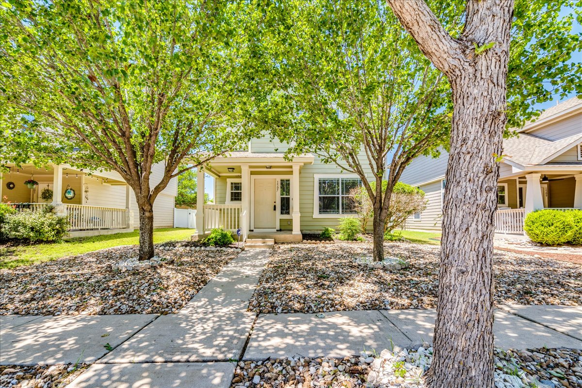 1507 Davis Mountain Loop Cedar Park, TX 78613 - Photo 2 of 30 Front exterior featuring and a covered porch, and zero scaping in front of home.
