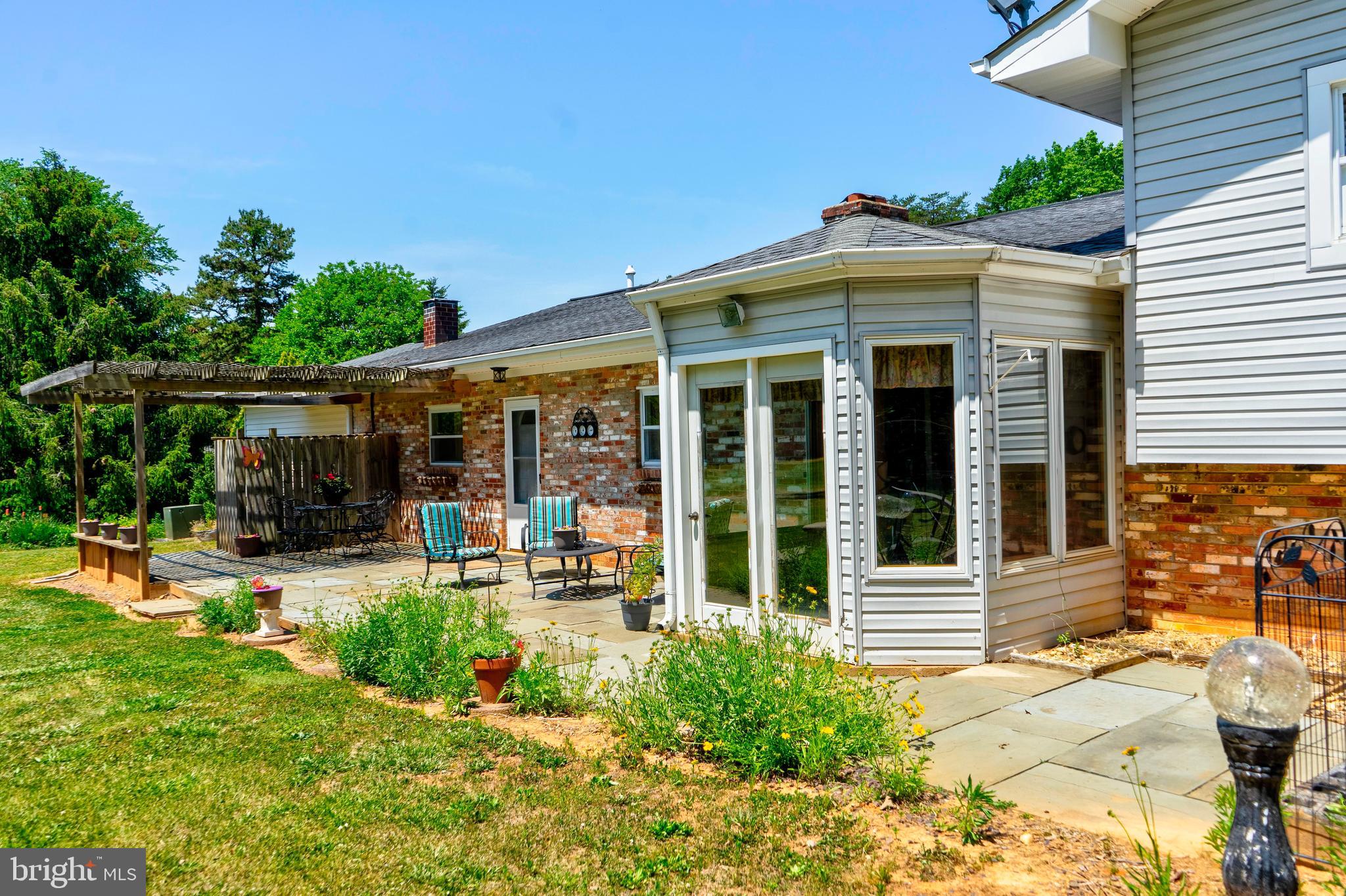 Rear of homes patio & pergola