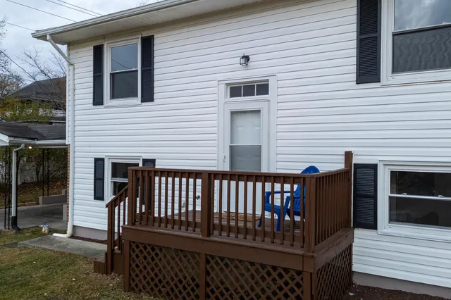 a view of a house with a deck