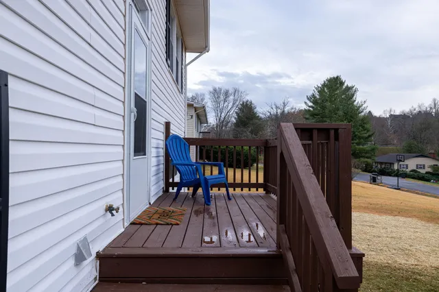 a view of outdoor sitting area with furniture