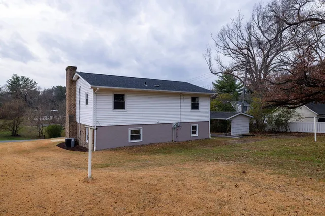 a house view with a garden space