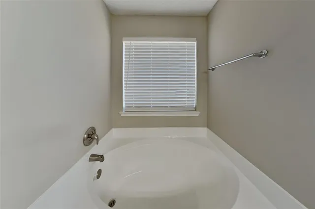 a bathroom with a tub