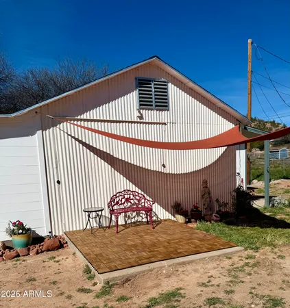 a view of a closet in the window