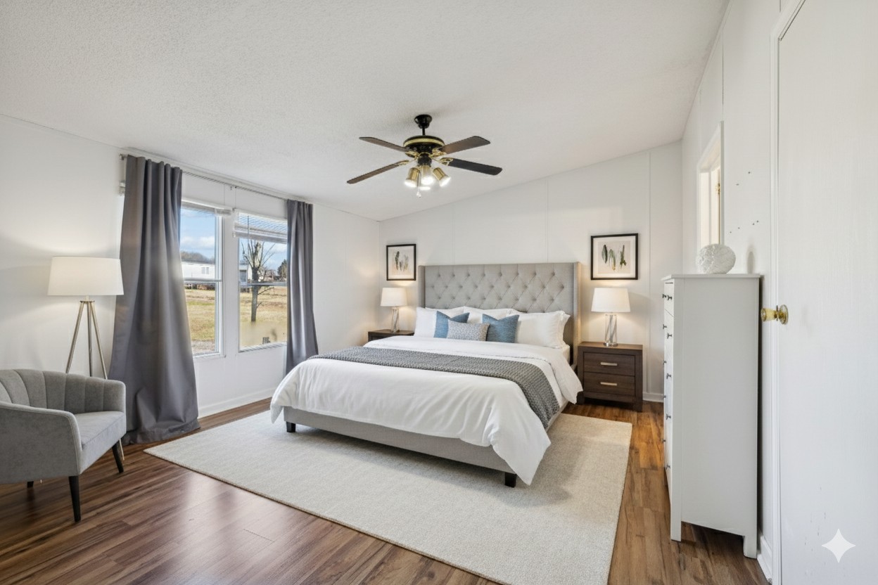 217 Tomlinson Road Lebanon, TN 37087 - Photo 10 of 23 a bedroom with a bed and a chandelier