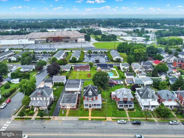 an aerial view of a city