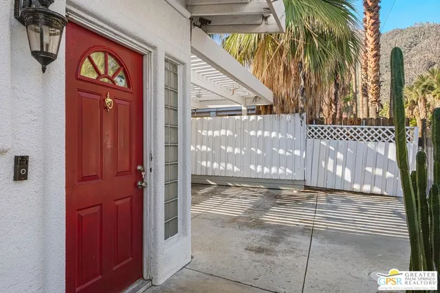 a view of a house with a door